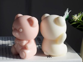 Molde silicona oso grande con moño